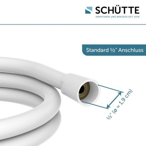 Thumbnail - SCHÜTTE Brauseschlauch, 150 cm, Kunststoff, Weiß matt - weiss