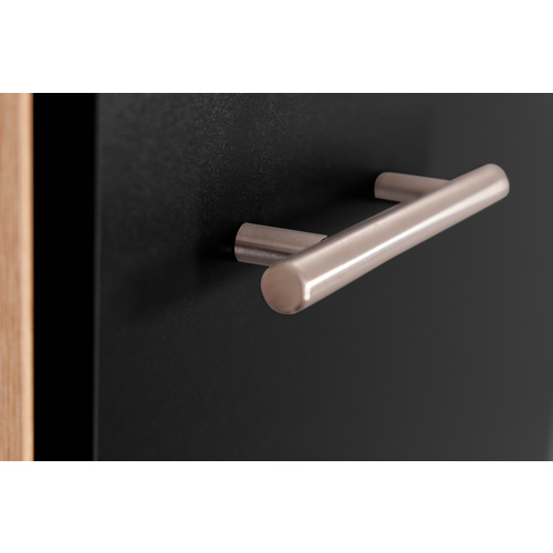 Thumbnail - RESPEKTA Kühl-/Gefrierkombi-Umbauschrank »Merle«, BxHxT: 60 x 144,8 x 60 cm, schwarz - schwarz | braun