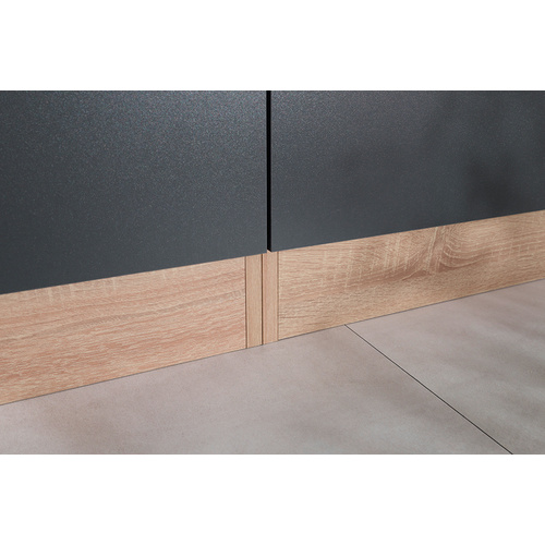 Thumbnail - RESPEKTA Kühl-/Gefrierkombi-Umbauschrank »Merle«, BxHxT: 60 x 144,8 x 60 cm, grau - grau | braun