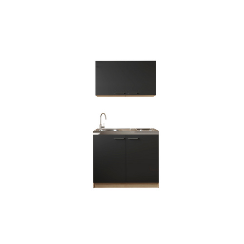 RESPEKTA Pantry-Küche »Merle«, BxHxT: 100 x 200 x 200 cm, schwarz