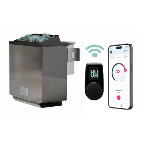 Karibu Silberfarben Schwarz Bio-Saunaofen "9 Kw Set Mit Wifi-Steuerung" Mit Wlan-Fähigem Steuergerät von Baur - Image 4