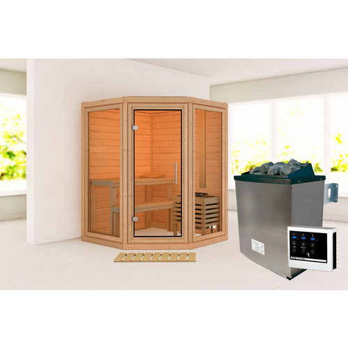 KARIBU Sauna »Udema«, BxTxH: 158 x 158... KARIBU Sauna »Udema«, BxTxH: 158 x 158...