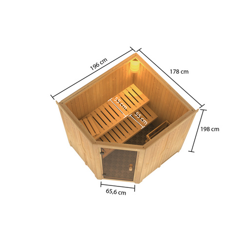 KARIBU Sauna »Suurupi«, BxTxH: 196 x 1...