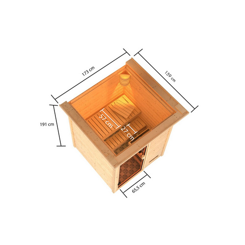 KARIBU Sauna »Turgel«, BxTxH: 173 x 15...
