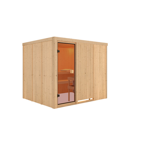 Thumbnail - KARIBU Sauna »Rappel«, BxTxH: 231 x 196 x 198 cm, ohne Ofen, für 5 Personen - braun