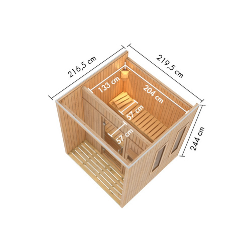 KARIBU Saunahaus »Hara«, BxTxH: x 219,...