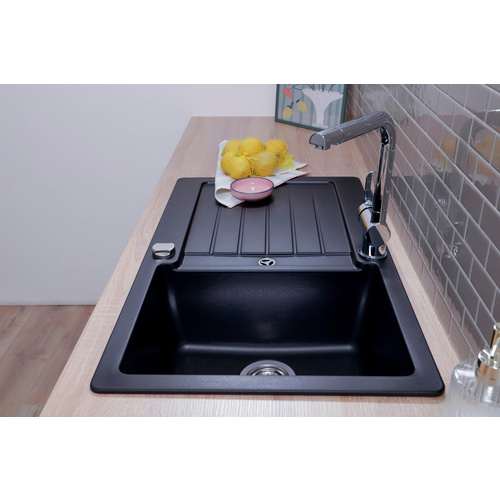 Thumbnail - RESPEKTA Einbauspüle »AUSTIN«, HxBxT: 21 x 86 x 50 cm, Granit - schwarz