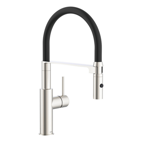 Thumbnail - LENZ Küchenarmatur »NALU«, 3/8", Messing, nickel/schwarz-matt - silberfarben