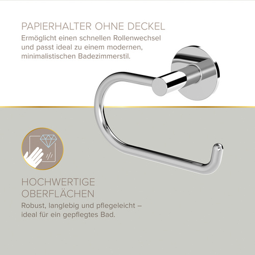 Thumbnail - LENZ Bad-Accessoire-Set »VIDA«, Chrom, Montageart: Kleben oder Bohren - silberfarben