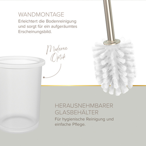 Thumbnail - LENZ Bad-Accessoire-Set »NOA«, Nickel-matt, Montageart: Kleben oder Bohren - silberfarben