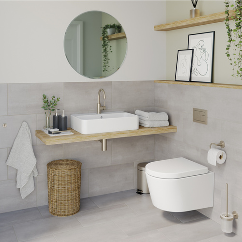 Thumbnail - LENZ Toilettenpapierhalter »NOA«, Nickel-matt, Montageart: Kleben oder Bohren - silberfarben