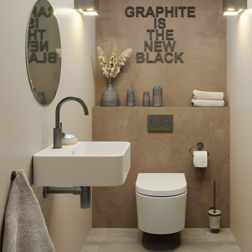 Thumbnail - LENZ Toilettenpapierhalter »SIVO«, Graphit, Montageart: Kleben oder Bohren - grau