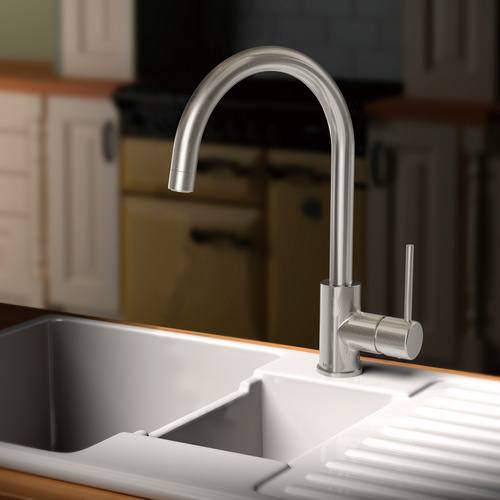 Thumbnail - LENZ Küchenarmatur »LIO«, 3/8", Messing, edelstahlfarben - silberfarben