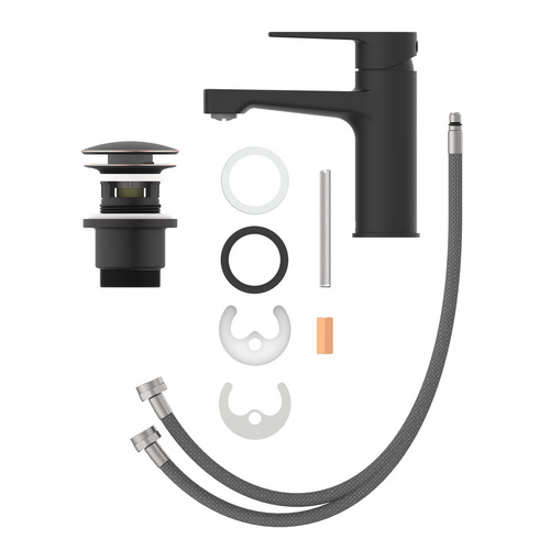 Thumbnail - LENZ Waschtischarmatur »MOLA«, 3/8", Messing, schwarz-matt