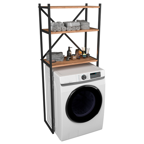 VCM Waschmaschinenschrank »Insasi«, BxHxT: 66 x 160 x 34 cm - braun