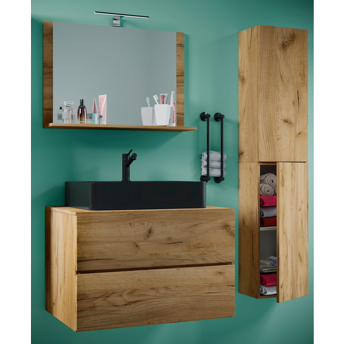 Thumbnail - VCM Waschplatz-Set »Lendas«, 4-tlg., 80 cm, braun