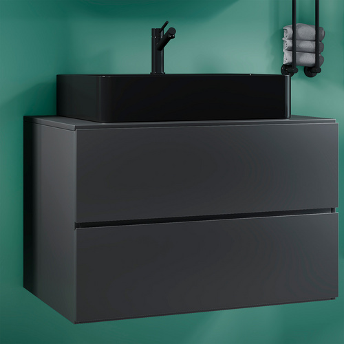 Thumbnail - VCM Waschplatz-Set »Lendas«, 2-tlg., 80 cm, anthrazit - grau