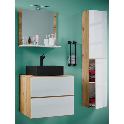 Thumbnail - VCM Waschplatz-Set »Lendas«, 4-tlg., 60 cm, braun