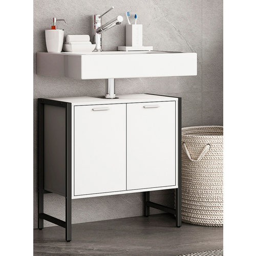 Thumbnail - VCM Badezimmer-Unterschrank »Edino«, BxHxT: 60 x 60 x 30 cm - weiss