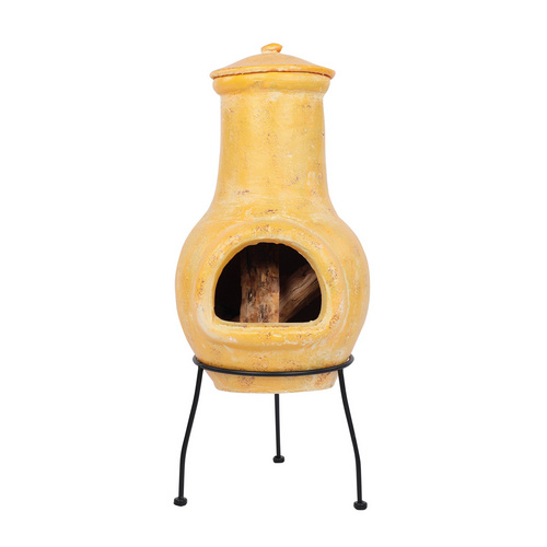 Redfire Gartenkamin »Tampico«, Ø 31 cm, Keramik, gelb
