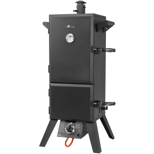 EL FUEGO Gasgrill »Portland XL«, 1 Brenner, 4 Grillroste, Räucherofen & Smoker - schwarz