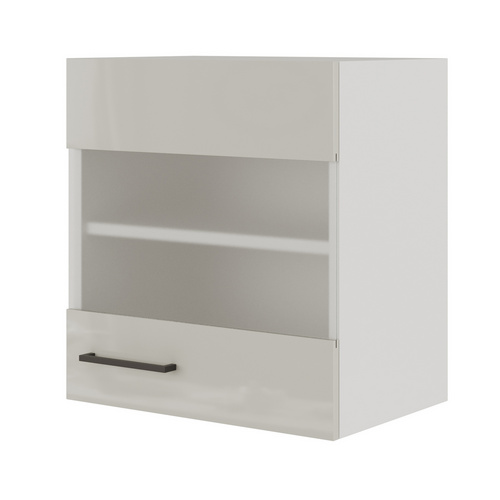 Thumbnail - Flex-Well Glas-Hängeschrank, »Lund«, LxBxH: 50x54,8 cm, lichtgrau glänzend