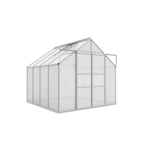 Thumbnail - Mr. GARDENER Gewächshaus » 6700/6 DT«, 6,7 m², Polycarbonat (PC), winterfest - silberfarben