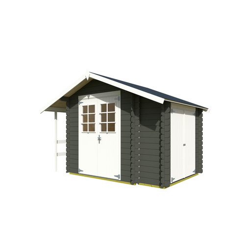 LASITA MAJA Ferienhaus »Vilano«, BxHxT: 352,5 x 228 x 200 cm, (Außenmaß inkl. Dachüberstand), grüngrau - gruen |  Holz