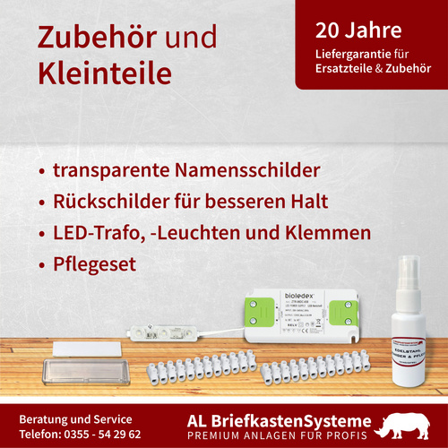 Thumbnail - AL BRIEFKASTENSYSTEME Briefkasten, Parteien: 6, Freistehend, BxHxT: 84,6 x 150 x 27,5 cm - grau