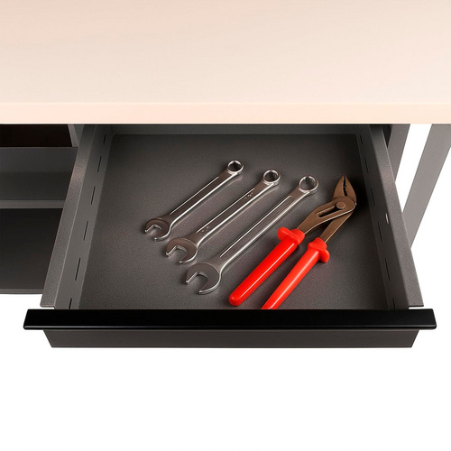 Thumbnail - Ondis24 Werkbank »Fritz«, anthrazit, Metall - schwarz