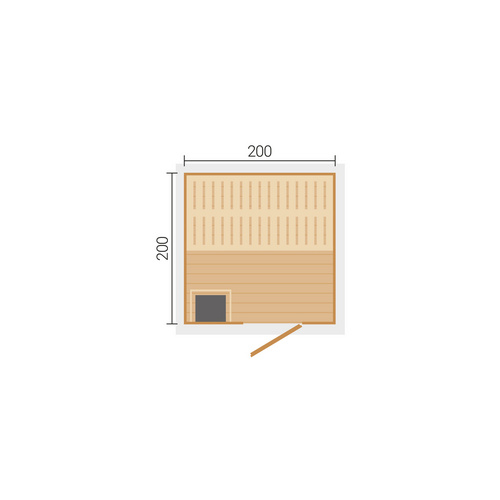 Thumbnail - Saunahaus »Kaapi«, Natur, 3 Bänke - gelb