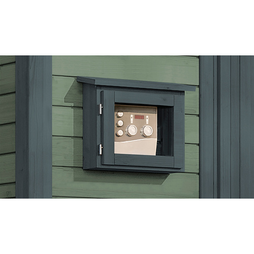 Thumbnail - Saunahaus »Kaapi«, Graugrün, 2 Bänke - gruen