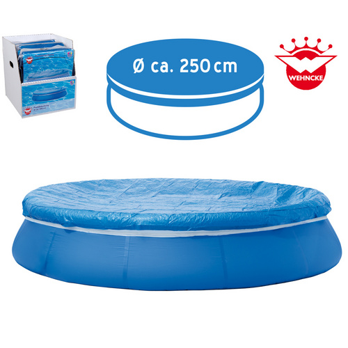 Thumbnail - HAPPY PEOPLE Poolabdeckung, Ø 250 cm, Kunststoff - blau