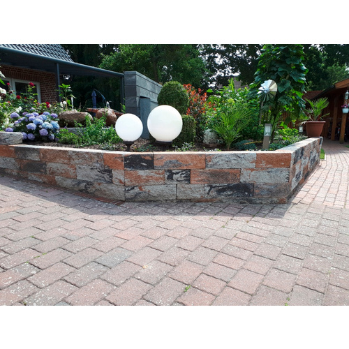 Thumbnail - Mr. GARDENER Mauerstein »Anzio«, BxHxT: 50 x 15 x 18 cm, muschelkalk - rot