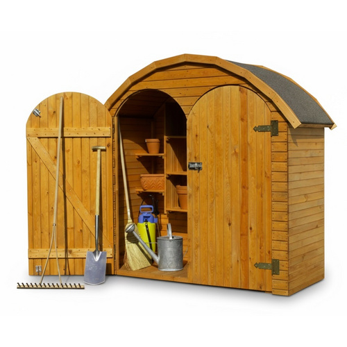 Thumbnail - PROMADINO Geräteschrank, BxHxT: 195 x 184 x 83 cm, braun