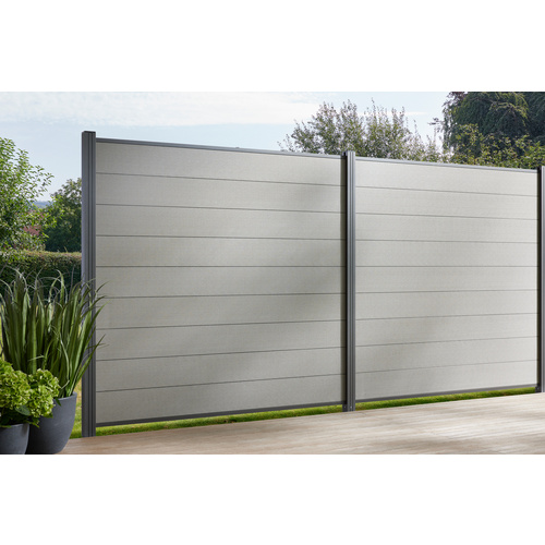 Thumbnail - »Naro« Sichtschutz, HxL: 180 x 180 cm, WPC, anthrazit-grau