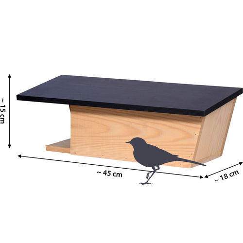 Thumbnail - DOBAR Nistkasten, für Bachstelzen, 45 x 18 x 15 cm, Kiefer - braun
