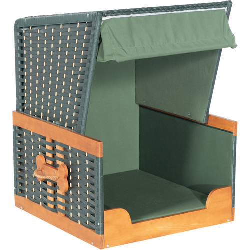 SUNNY SMART Hundestrandkorb, herausnehmbare Sitzgarnitur, LxBxH: 83x82x109 cm, grün - gruen