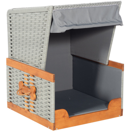 SUNNY SMART Hundestrandkorb, herausnehmbares Sitzpolster, LxBxH: 83x82x109 cm, grau