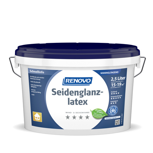 RENOVO Dispersionsfarbe, 2,5 Liter, weiß - weiss