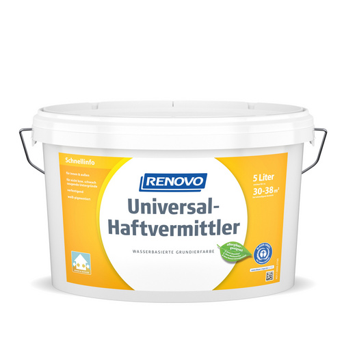 RENOVO Dispersionsfarbe, 5 Liter, weiß - weiss