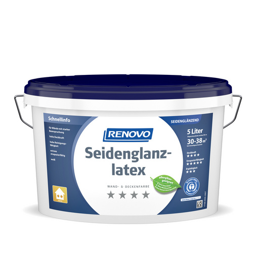 RENOVO Dispersionsfarbe, 5 Liter, weiß - weiss