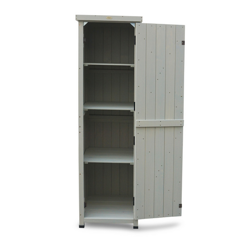 Thumbnail - HABAU Gartenschrank, BxHxL: 45 x 160 x 45 cm - grau