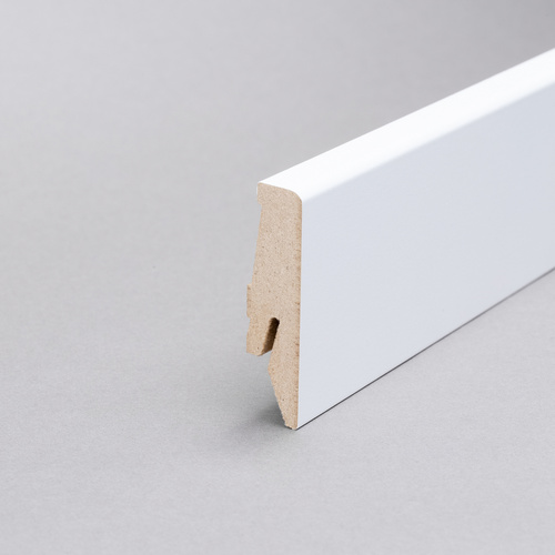 Thumbnail - Sockelleiste, Länge: 240 cm, konisch, weiß - weiss