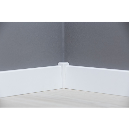 Thumbnail - Sockelleiste, Länge: 240 cm, konisch, weiß - weiss