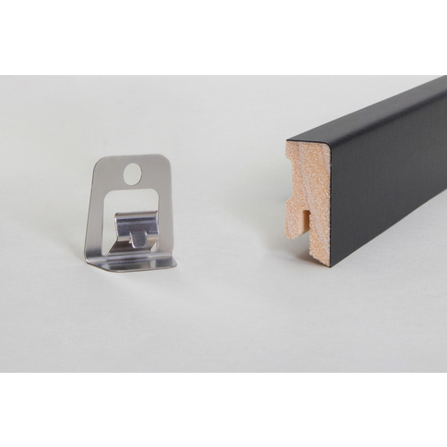 Thumbnail - Sockelleiste, Länge: 240 cm, kubisch/modern, schwarz