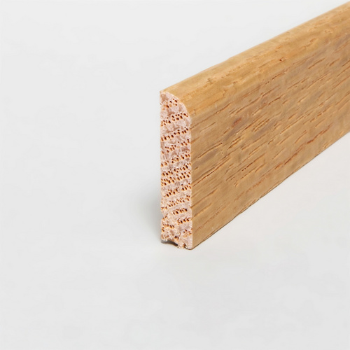 Thumbnail - Sockelleiste, Länge: 242 cm, rund/klassisch, eichefarben - braun