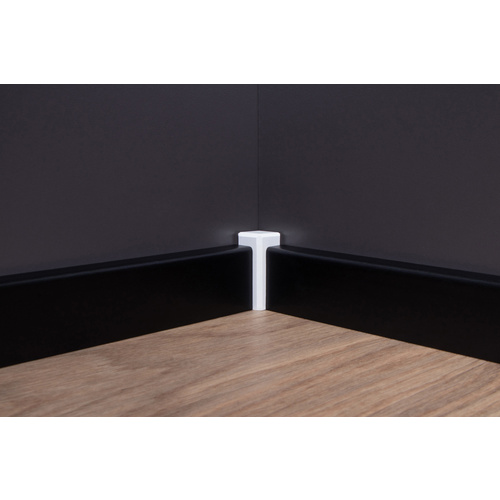 Thumbnail - Sockelleiste, Länge: 240 cm, kubisch/modern, schwarz