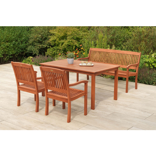 Thumbnail - MERXX Gartenmöbel-Diningset »Maracaibo«, 4 tlg., 5 Sitzplätze, Eukalyptus - braun