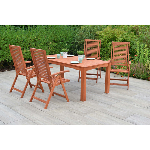 Thumbnail - MERXX Gartenmöbel-Diningset »Maracaibo«, 5 tlg., 4 Sitzplätze, Eukalyptus - braun